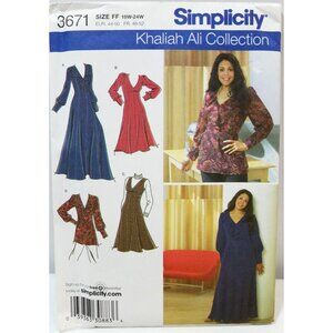 Simplicity Sewing Pattern 3671 womens Dress Jumper Tunic size 18W-24W factory fo